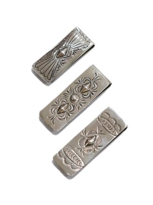 画像1: 【 Indian Jewelry（インディアン ジュエリー） 】 ナバホシルバーマネークリップ [ Navajo Silver Money Clip ] 【 メール便可 】