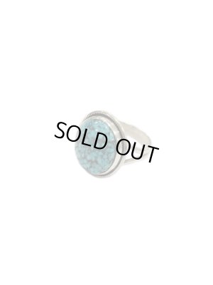 画像1: 【 Indian Jewelry（インディアン ジュエリー） 】 ターコイズリング [ Navajo Silver Ring ] [ Kingman Turquois ( キングマンターコイズ ) ] [ 19号 ]