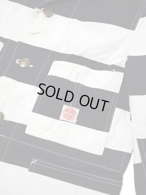 画像4: 【Indian Motorcycle x HEAD LIGHT (インディアンモーターサイクル x ヘッドライト) 】 【9oz. 】 ツイルボーダーカバーオール [ Twill Border Work Jacket ]