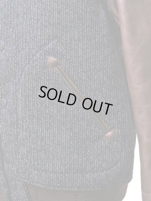 画像4: 【 SUGAR CANE（シュガーケン） 】 ビーチクロスレザースリーブジャケット [ BEACH CLOTH LEATHER SLEEVE JACKET ] [ NAVY ]