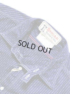 画像3: 【 SUGAR CANE（シュガーケン） 】 【 4.5oz. 】INDIGO DOT STRIPE WORK SHIRT [ FICTION ROMANCE ] インディゴドットストライプワークシャツ