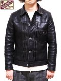 【 Y'2 LEATHER（ワイツーレザー） 】　Horse Hide 1st Type Jacket [ Eco Horse ] [ BLACK ] [ 馬革 ]