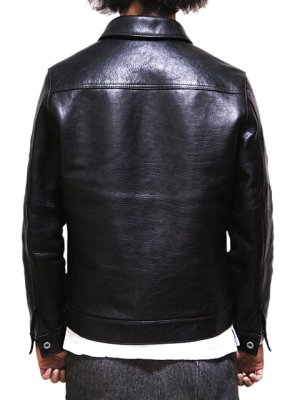 画像2: 【 Y'2 LEATHER（ワイツーレザー） 】　Horse Hide 1st Type Jacket [ Eco Horse ] [ BLACK ] [ 馬革 ]