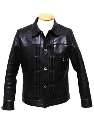 画像17: 【 Y'2 LEATHER（ワイツーレザー） 】　Horse Hide 1st Type Jacket [ Eco Horse ] [ BLACK ] [ 馬革 ]