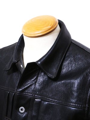 画像19: 【 Y'2 LEATHER（ワイツーレザー） 】　Horse Hide 1st Type Jacket [ Eco Horse ] [ BLACK ] [ 馬革 ]