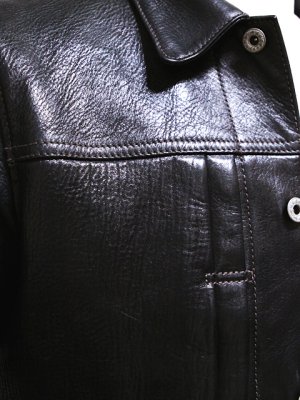 画像24: 【 Y'2 LEATHER（ワイツーレザー） 】　Horse Hide 1st Type Jacket [ Eco Horse ] [ BLACK ] [ 馬革 ]