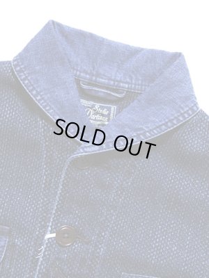 画像3: 【STUDIO D'ARTISAN（ステュディオダルチザン） 】 刺し子ショールカラージャケット [ INDIGO SASIKO USED WASH ]