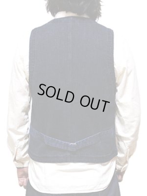 画像2: 【STUDIO D'ARTISAN（ステュディオダルチザン） 】 刺し子ベスト[ INDIGO SASIKO USED WASH ]