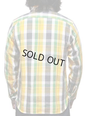 画像2: 【 Pherrow's（フェローズ） 】 ヘビーウェイトフランネルチェックシャツ  [ イエロー×オフホワイト ]