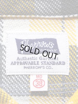 画像10: 【 Pherrow's（フェローズ） 】 ヘビーウェイトフランネルチェックシャツ  [ イエロー×オフホワイト ]