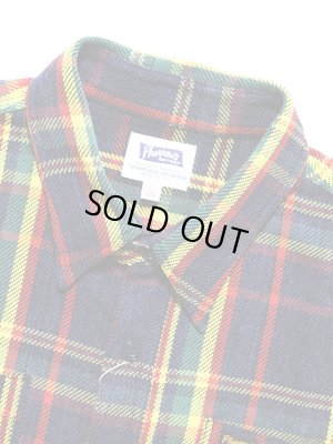 画像3: 【 Pherrow's（フェローズ） 】 ヘビーウェイトフランネルチェックシャツ  [ ネイビー×イエロー ]