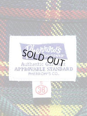 画像10: 【 Pherrow's（フェローズ） 】 ヘビーウェイトフランネルチェックシャツ  [ ネイビー×イエロー ]