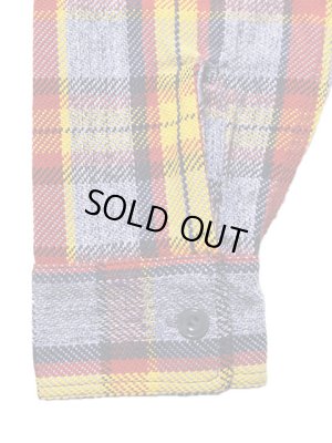 画像7: 【 Pherrow's（フェローズ） 】 ヘビーウェイトフランネルチェックシャツ  [ 杢グレー×レッド ]