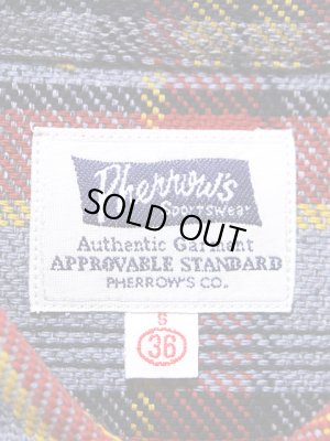 画像10: 【 Pherrow's（フェローズ） 】 ヘビーウェイトフランネルチェックシャツ  [ 杢グレー×レッド ]