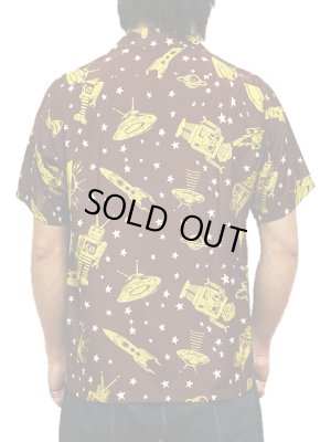 画像2: 【 STAR OF HOLLYWOOD×VINCE RAY（スターオブハリウッド×ヴィンスレイ） 】 半袖レーヨンオープンカラーシャツ S/S HIGH DENSITY RAYON OPEN SHIRTS [ SPACE ROCKETS ]