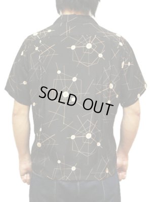 画像2: 【 STAR OF HOLLYWOOD（スターオブハリウッド） 】 半袖レーヨンオープンカラーシャツ S/S HIGH DENSITY RAYON OPEN SHIRTS [ ATOMIC SPIDER WEB ]