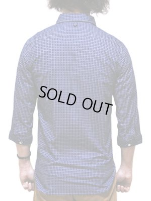 画像2: 【 ORGUEIL（オルゲイユ） 】　七分袖インディゴウォバッシュショールカラーシャツ　[ SHAWL COLLAR SHIRTS ]