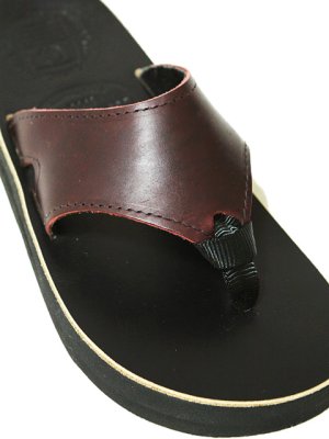 画像3: 【 THE SANDALMAN（ザ・サンダルマン） 】 ホーウィンクロムエクセルレザーサンダル [ Burgundy x Black ] [ BEACH WIDE ] [ Lua別注モデル ] [ Made In USA ]
