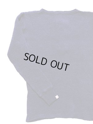 画像4: 【 UES（ウエス） 】 インディゴビッグワッフルヘンリーネックTシャツ [ Indigo Heavy Thermal ]