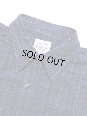 画像3: 【 Pherrow's（フェローズ） 】 杢ストライプラウンドヨークワークシャツ [ NAVY ]