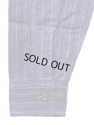 画像9: 【 Pherrow's（フェローズ） 】 杢ストライプラウンドヨークワークシャツ [ NAVY ]