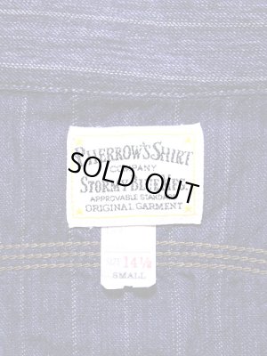 画像12: 【 Pherrow's（フェローズ） 】 杢ストライプラウンドヨークワークシャツ [ NAVY ]