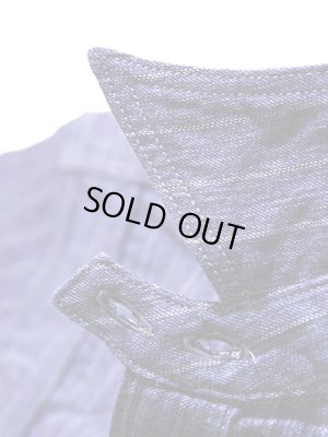 画像4: 【 Pherrow's（フェローズ） 】 杢ストライプラウンドヨークワークシャツ [ NAVY ]