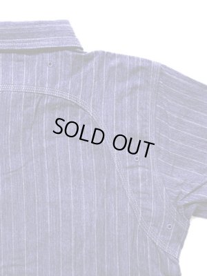 画像7: 【 Pherrow's（フェローズ） 】 杢ストライプラウンドヨークワークシャツ [ NAVY ]