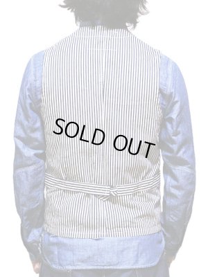 画像2: 【 SUGAR CANE（シュガーケン） 】 【 11oz. 】 ヒッコリーストライプワークベスト　HICKORY STRIPE WORK VEST