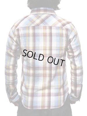 画像2:  【 UES（ウエス） 】 先染めヘビーチェックネルシャツ [ SAX ]