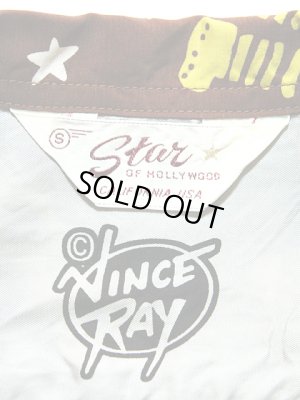 画像8: 【 STAR OF HOLLYWOOD×VINCE RAY（スターオブハリウッド×ヴィンスレイ） 】 半袖レーヨンオープンカラーシャツ S/S HIGH DENSITY RAYON OPEN SHIRTS [ SPACE ROCKETS ]