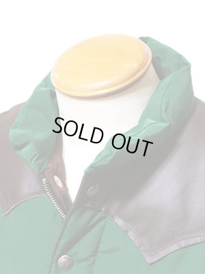 画像3: 【 SUGAR CANE（シュガーケン） 】 コットンナイロンレザーヨークダウンベスト [ COTTON/NYLON LEATHER YOKE DOWN VEST ] 