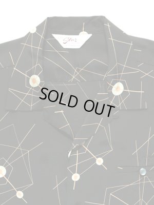 画像3: 【 STAR OF HOLLYWOOD（スターオブハリウッド） 】 半袖レーヨンオープンカラーシャツ S/S HIGH DENSITY RAYON OPEN SHIRTS [ ATOMIC SPIDER WEB ]