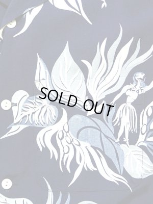 画像5: 【 DUKE KAHANAMOKU（デュークカハナモク） 】 半袖アロハシャツ S/S HAWAIIAN ALOHA SHIRT [ INDIGO SACRED GARDEN ] 