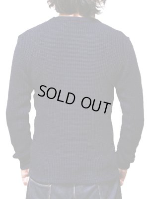 画像2: 【 UES（ウエス） 】 インディゴビッグワッフルヘンリーネックTシャツ [ Indigo Heavy Thermal ]
