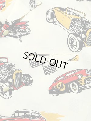 画像4: 【 STAR OF HOLLYWOOD×VINCE RAY（スターオブハリウッド×ヴィンスレイ） 】 半袖レーヨンオープンカラーシャツ S/S HIGH DENSITY RAYON OPEN SHIRTS [ HOT ROD ]