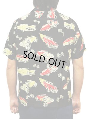 画像2: 【 STAR OF HOLLYWOOD×VINCE RAY（スターオブハリウッド×ヴィンスレイ） 】 半袖レーヨンオープンカラーシャツ S/S HIGH DENSITY RAYON OPEN SHIRTS [ HOT ROD ]