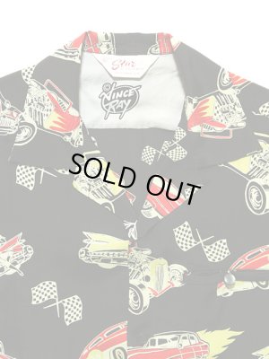 画像3: 【 STAR OF HOLLYWOOD×VINCE RAY（スターオブハリウッド×ヴィンスレイ） 】 半袖レーヨンオープンカラーシャツ S/S HIGH DENSITY RAYON OPEN SHIRTS [ HOT ROD ]