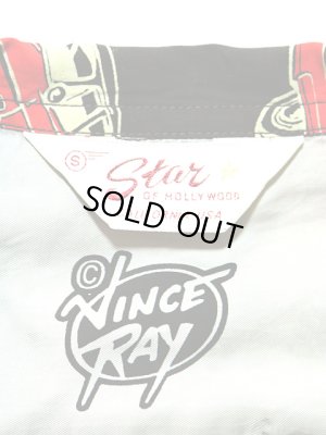画像8: 【 STAR OF HOLLYWOOD×VINCE RAY（スターオブハリウッド×ヴィンスレイ） 】 半袖レーヨンオープンカラーシャツ S/S HIGH DENSITY RAYON OPEN SHIRTS [ HOT ROD ]