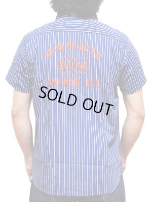 画像2: 【 Pherrow's（フェローズ） 】 半袖ストライプワークシャツ [ M&W GEAR COMPANY ]　[SHORT SLEEVE WORK SHIRT]