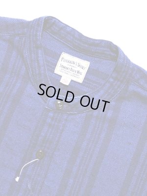 画像3: 【 Pherrow's（フェローズ） 】　インディゴストライプバンドカラーシャツ　[  Band Coller Shirts ]