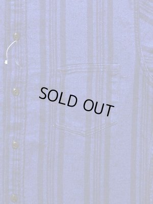 画像5: 【 Pherrow's（フェローズ） 】　インディゴストライプバンドカラーシャツ　[  Band Coller Shirts ]