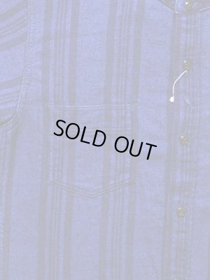 画像6: 【 Pherrow's（フェローズ） 】　インディゴストライプバンドカラーシャツ　[  Band Coller Shirts ]