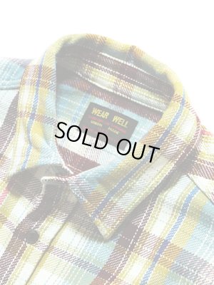 画像3:  【 UES（ウエス） 】 先染めヘビーチェックネルシャツ [ SAX ]