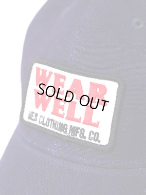 画像2: 【 UES（ウエス） 】 インディゴ染め10号帆布キャップ  [ WEAR WELL RED ] [ 限定商品 ]