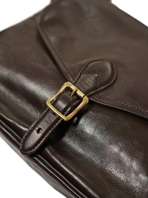 画像4: 【 INCEPTION（インセプション） 】　ホースハイドメールバッグ S　[ 馬革 茶芯 ] [ BROWN ]