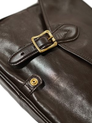 画像5: 【 INCEPTION（インセプション） 】　ホースハイドメールバッグ S　[ 馬革 茶芯 ] [ BROWN ]