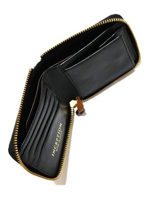 画像5: 【 INCEPTION（インセプション） 】　ホースハイドラウンドジップショートウォレット　[ 馬革 茶芯 ]