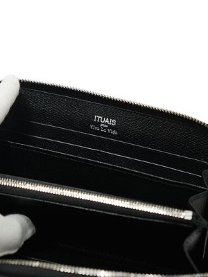 画像5: 【 ITUAIS (イトゥアイス)  】　 ポロサスクロコラウンドジップウォレット [ CROCODILE POROSUS Round Zip Long Wallet ] [ Black ]