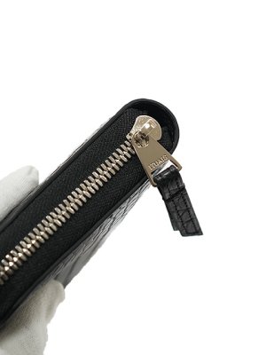 画像6: 【 ITUAIS (イトゥアイス)  】　 ポロサスクロコラウンドジップウォレット [ CROCODILE POROSUS Round Zip Long Wallet ] [ Black ]